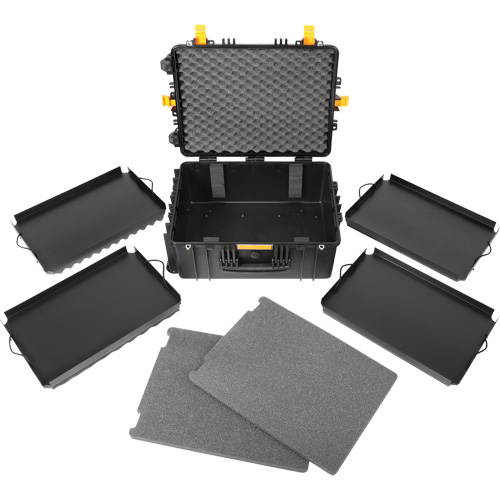 Heavy-Duty Portable Rolling Tool Case, 18-3/5" W x 24-3/5" D x 11-1/2" H, Black Toolneeds Inc.