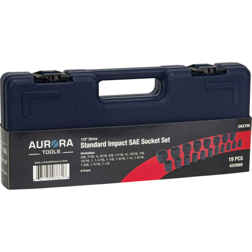 Jeu de douilles SAE, 19 Mcx, Chocs, Prise de 1/2" Toolneeds Inc.