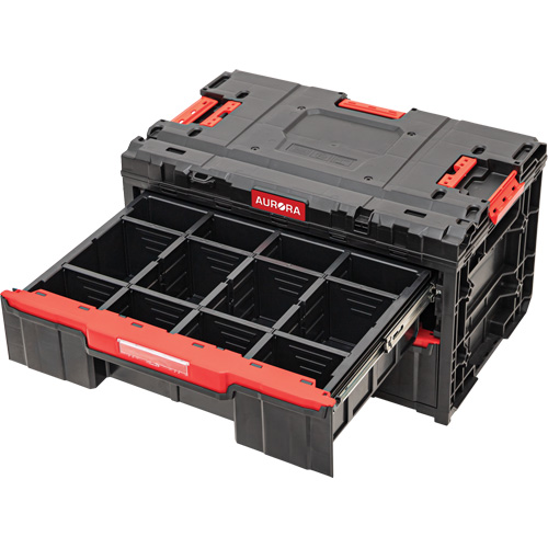 Arx&reg; 2-Drawer Toolbox, 23-1/10" x 15" x 13-2/5", Black Toolneeds Inc.