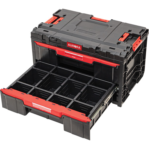 Arx&reg; 2-Drawer Toolbox, 23-1/10" x 15" x 13-2/5", Black Toolneeds Inc.