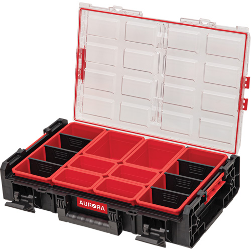 Arx&reg; X-Large Organizer with Short Bins, 23" x 15-1/5" x 5", Black Toolneeds Inc.