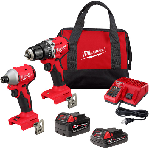 Compact Brushless 2-Tool Combo Kit, Lithium-Ion, 18 V Toolneeds Inc.
