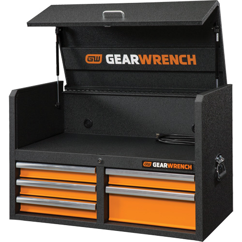 GSX Series Tool Chest, 36" W, 5 Drawers, Black/Orange Toolneeds Inc.
