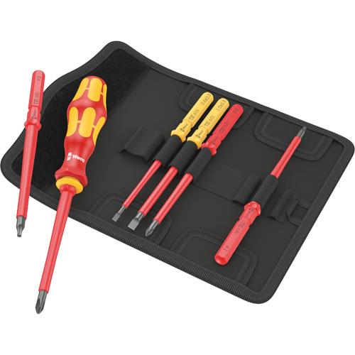 Kraftform Kompakt VDE 7 Imperial Bit-Holding Screwdriver & Blades, 1000 V, 6 Pcs Toolneeds Inc.