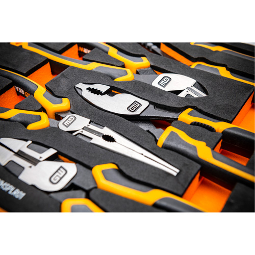 PITBULL Cushion Grip Pliers Set in Foam Storage Tray, 5 Pieces Toolneeds Inc.