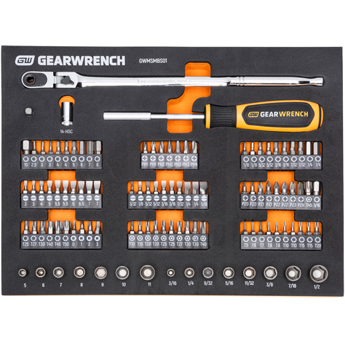 Slim Head Mechanics Tool Set in Foam Storage Tray Toolneeds Inc.