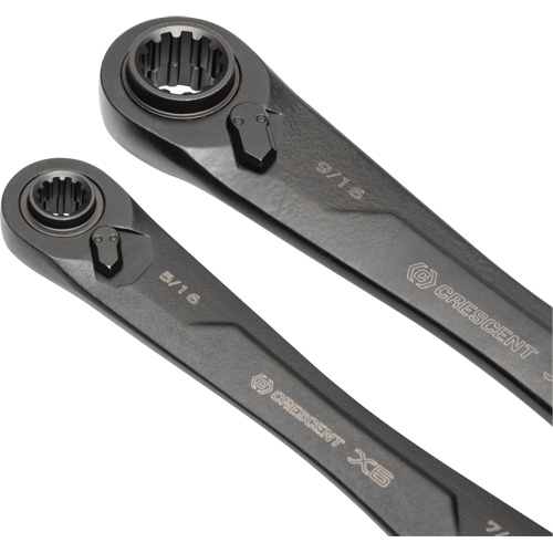 Jeu de cl&eacute;s SAE &agrave; rochet &agrave; cannelure d'oxyde noir X6 4-en-1, 2 morceaux, Imp&eacute;rial Toolneeds Inc.