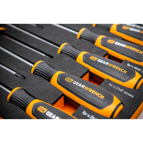 Torx&reg; Dual Material Screwdriver Set in Foam Storage Tray, 10 Pcs. Toolneeds Inc.