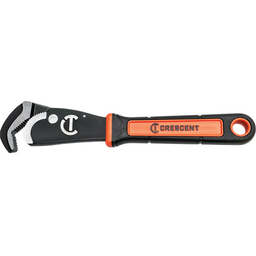 Self-Adjusting Dual Material Pipe Wrench, 1-1/2" Jaw Capacity, 12" Long, Black Oxide Finish, Cushion Handle Toolneeds Inc.