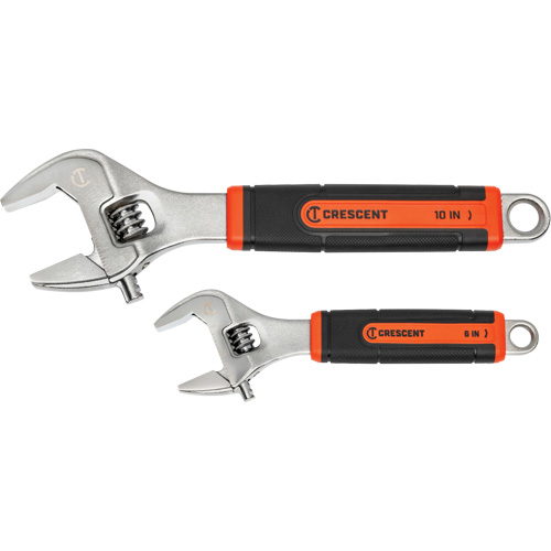 Jeu de cl&eacute; ajustable avec m&acirc;choire &agrave; ajustement rapide, Ajustable, 2 morceaux, Imp&eacute;rial et m&eacute;trique Toolneeds Inc.