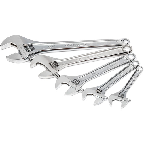 Chrome Wrench Set, Adjustable, 5 Pieces, Imperial and Metric Toolneeds Inc.