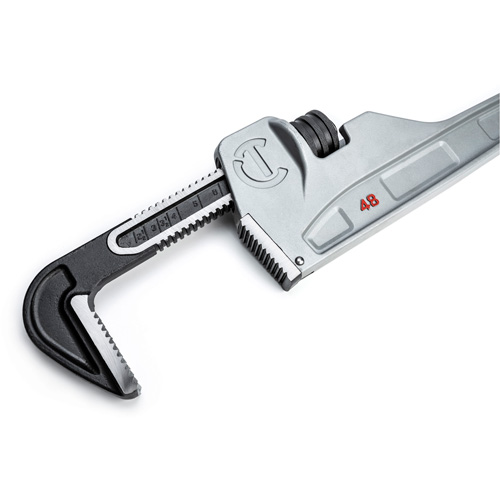 Pipe Wrench, 6" Jaw Capacity, 48" Long, Powder Coated Finish, Non-Ergonomic Handle Toolneeds Inc.
