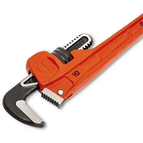 SLIM JAW Pipe Wrench, 1-9/10" Jaw Capacity, 10" Long, Powder Coated Finish, Non-Ergonomic Handle Toolneeds Inc.