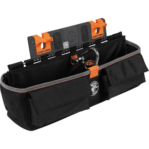 Module pour grande poche avec crochet en S Bucket Work Centre, Nylon, 3 pochettes, Noir/Orange Toolneeds Inc.