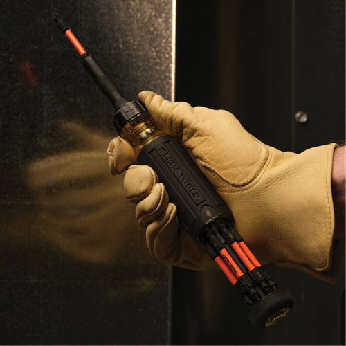 15-in-1 Ratcheting Impact-Rated Multi-Bit Torsion Zone Screwdriver, 9-1/2" L, Cushion Grip Handle Toolneeds Inc.