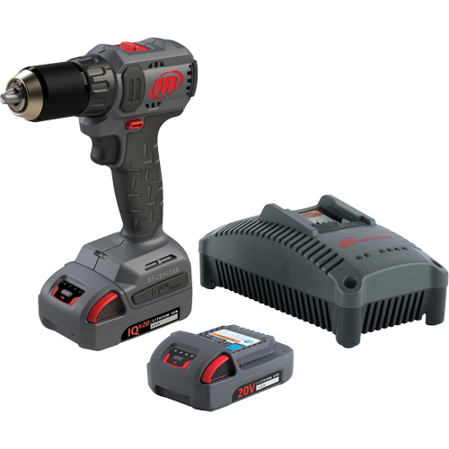 Cordless Compact Drill Driver Kit, Lithium-Ion, 20 V, 1/2" Chuck, 37 ft-lbs Torque Toolneeds Inc.
