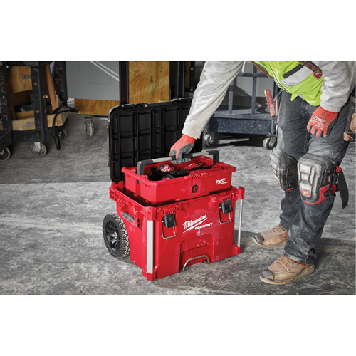 PACKOUT Rolling Tool Box, 18" x 22" x 19-1/2", Black/Red Toolneeds Inc.