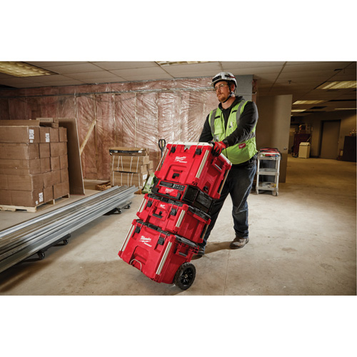 PACKOUT Rolling Tool Box, 18" x 22" x 19-1/2", Black/Red Toolneeds Inc.