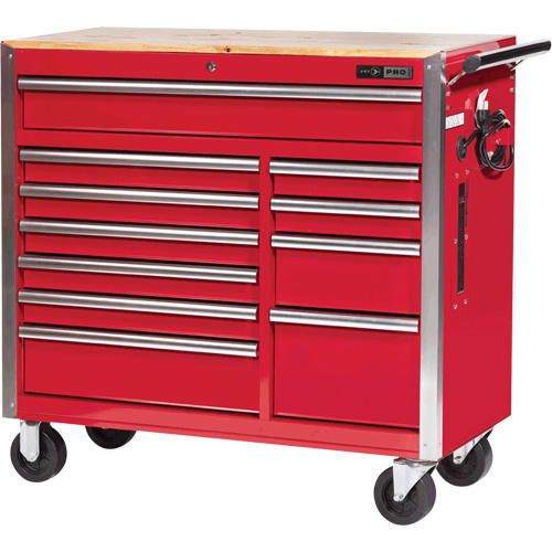 PRC4211 Pro Series Roller Cabinet, 11 Drawers, 42" W x 18" D x Red Toolneeds Inc.