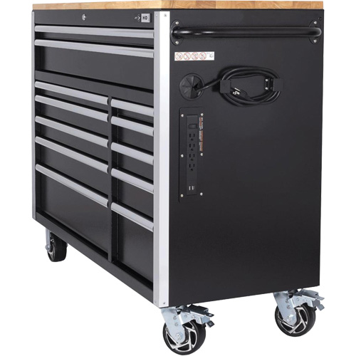HDRC5212 Armoire mobile de s&eacute;rie HD, 12 tiroirs, 51-1/4" la x 21" p x 40-3/10" h, Noir Toolneeds Inc.