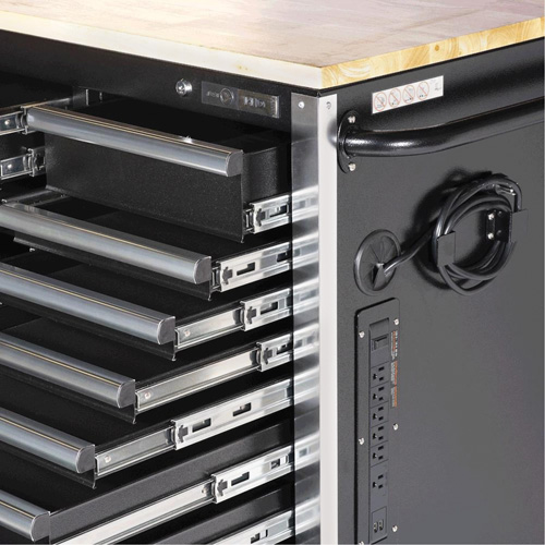 HDRC7220 HD Series Roller Cabinet, 20 Drawers, 72" W x 24" D x 42-3/10" H, Black Toolneeds Inc.
