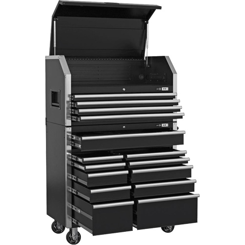 HDCC-4115 HD Series Toolbox Combo, 21-1/2" D x 44-1/5" W x 63-3/10" H, Black Toolneeds Inc.