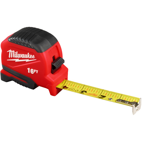 Compact Tape Measure, 1" x 16' Toolneeds Inc.
