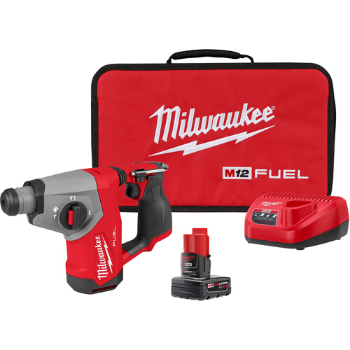 M12 FUEL 5/8” SDS Plus Rotary Hammer Kit, 12 V, 5/8", 1214 RPM Toolneeds Inc.