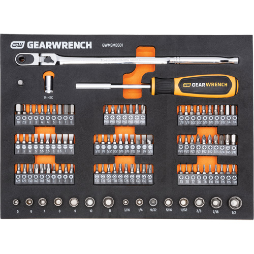 Jeu d'outils de m&eacute;canicien dans des plateaux modulaires en mousse avec conteneur de rangement, 194 morceaux Toolneeds Inc.