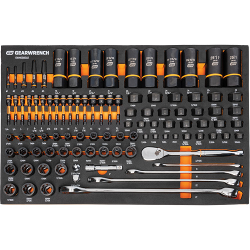 Jeu d'outils de m&eacute;canicien dans des plateaux modulaires en mousse avec conteneur de rangement, 247 morceaux Toolneeds Inc.