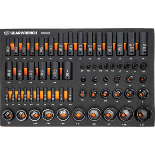 Jeu d'outils de m&eacute;canicien dans des plateaux modulaires en mousse avec conteneur de rangement, 247 morceaux Toolneeds Inc.
