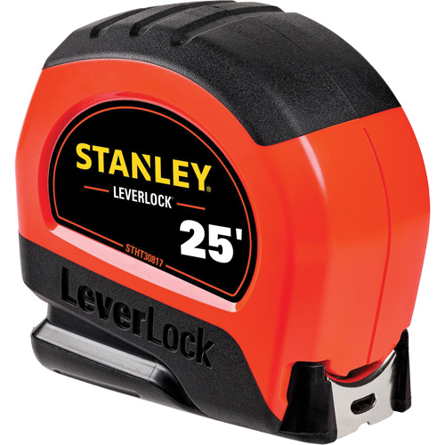 Ruban &agrave; mesurer haute visibilit&eacute; LEVERLOCK, 25', Marques de goujon Imp&eacute;rial Toolneeds Inc.
