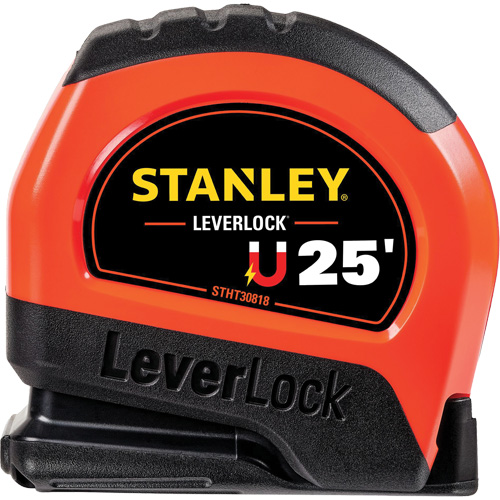 High-Visibility Magnetic LEVERLOCK&reg; Tape Measure, 25', Imperial Graduations Toolneeds Inc.