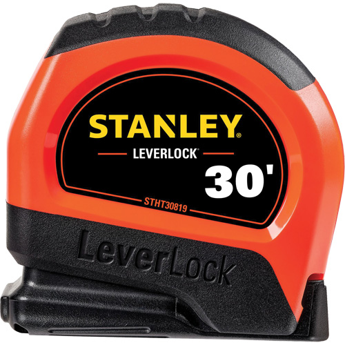 High-Visibility LEVERLOCK&reg; Tape Measure, 30', Imperial Graduations Toolneeds Inc.