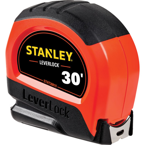 High-Visibility LEVERLOCK&reg; Tape Measure, 30', Imperial Graduations Toolneeds Inc.