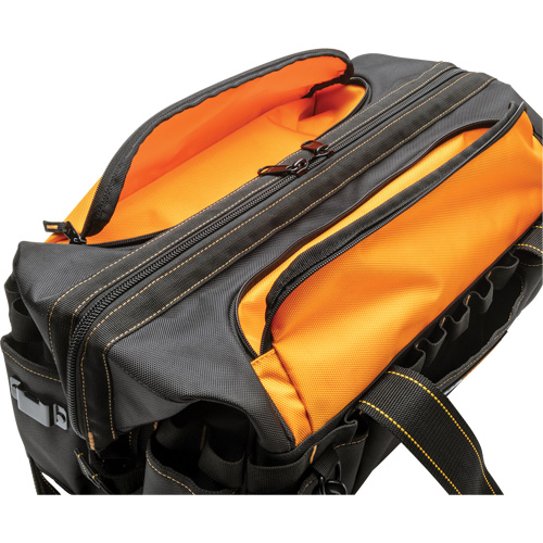 Professional 20" Tool Bag, Nylon, 33 Pockets, Black/Orange Toolneeds Inc.
