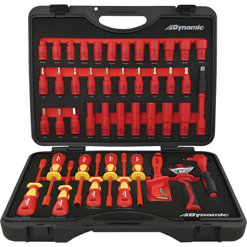 Jeu d'outils et douilles isol&eacute;s, 44 M Toolneeds Inc.