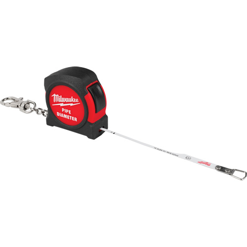 Ruban &agrave; mesurer pour diam&egrave;tre de tuyau, 6,5', Marques de goujon 1/100&egrave;me de pouce Toolneeds Inc.