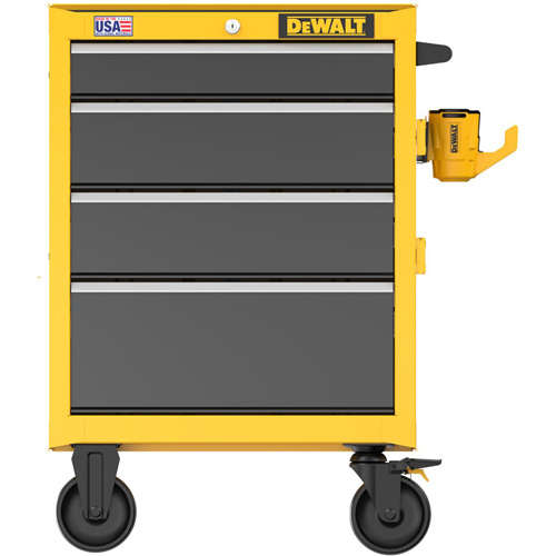 Coffre &agrave; outil roulant robuste, 4 tiroirs, 26" la x Jaune Toolneeds Inc.