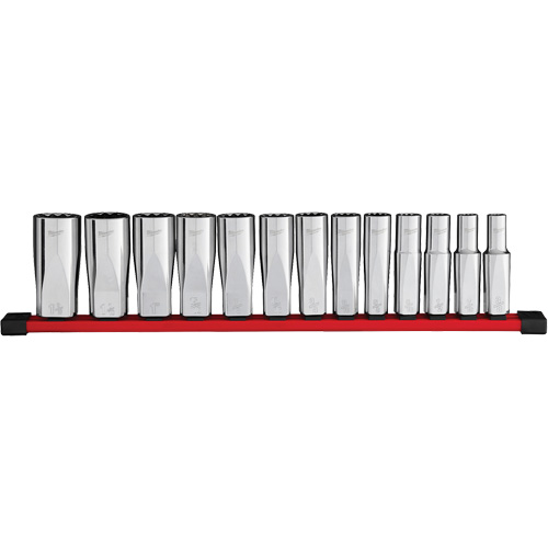 12-Point Deep Well SAE Socket Set, 13 Pcs, 1/2" Drive Size, Deep Toolneeds Inc.