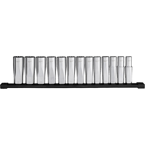 12-Point Deep Well Metric Socket Set, 13 Pcs, 1/2" Drive Size, Deep Toolneeds Inc.
