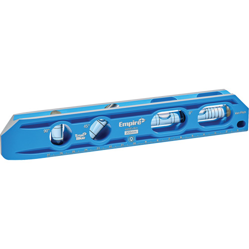TRUE BLUE&reg; Die Cast Torpedo Level, 8" L, Aluminum, 4 Vials, Magnetic Toolneeds Inc.