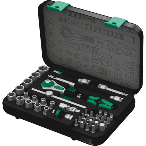 Jeu de cliquets rapides Zyklop 8100 SA 2, 42 Mcx, Prise de 3/8" Toolneeds Inc.