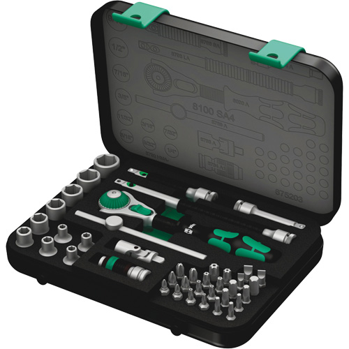 Jeu de cliquets rapides Zyklop 8100 SA 4, 41 Mcx, Prise de 1/4" Toolneeds Inc.