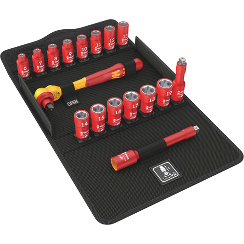 Jeu de cliquets isolants Zyklop 8100 SB VDE 1, 7 Mcx, Prise de 3/8" Toolneeds Inc.