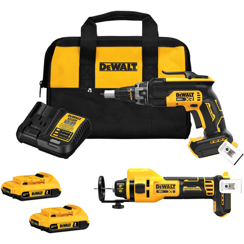 Ensemble d'outil de d&eacute;coupage & visseuse sans balai pour cloison s&egrave;che XR, Lithium-ion, 20 V Toolneeds Inc.