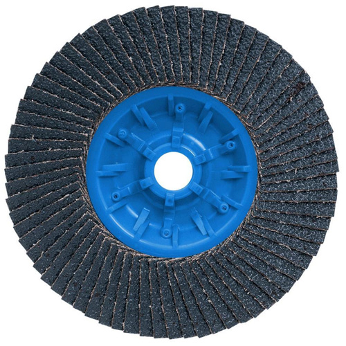 POWERBLEND TRM QC Flap Disc, 5" x 5/8"-11, Type 27, Z40 Grit, Zirconia Alumina Toolneeds Inc.