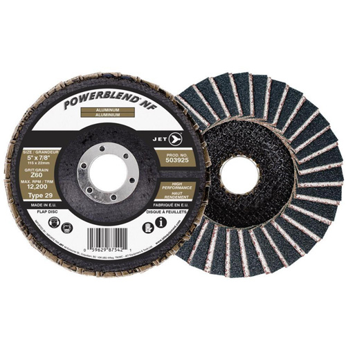 POWERBLEND NF Flap Disc, 5" x 7/8", Type 29, Z60 Grit, Zirconia Alumina Toolneeds Inc.