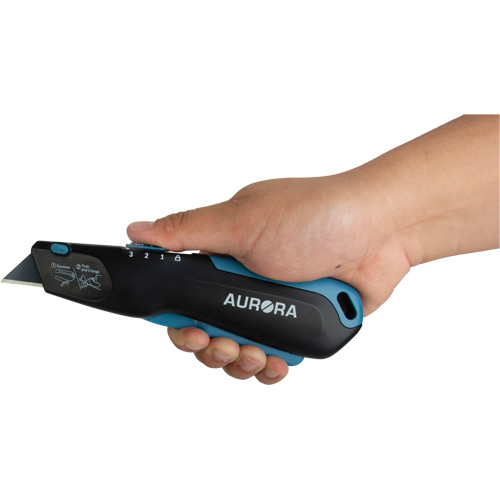 Retractable Safety Knife , Stainless Steel, Heavy-Duty, Plastic/Aluminum Handle Toolneeds Inc.