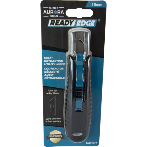 Standard-Duty Retractable Safety Knife, Stainless Steel, Rubber Handle Toolneeds Inc.